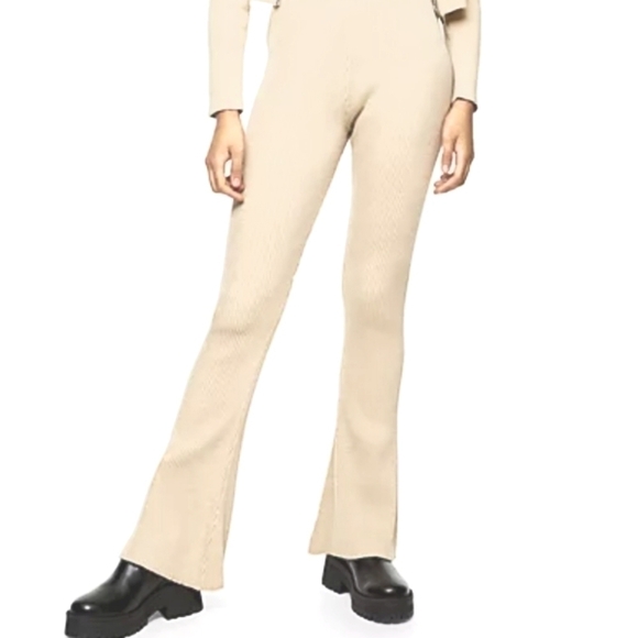 Topshop Pants - Topshop Womens Ribbed Lettuce Hem Pants US 8